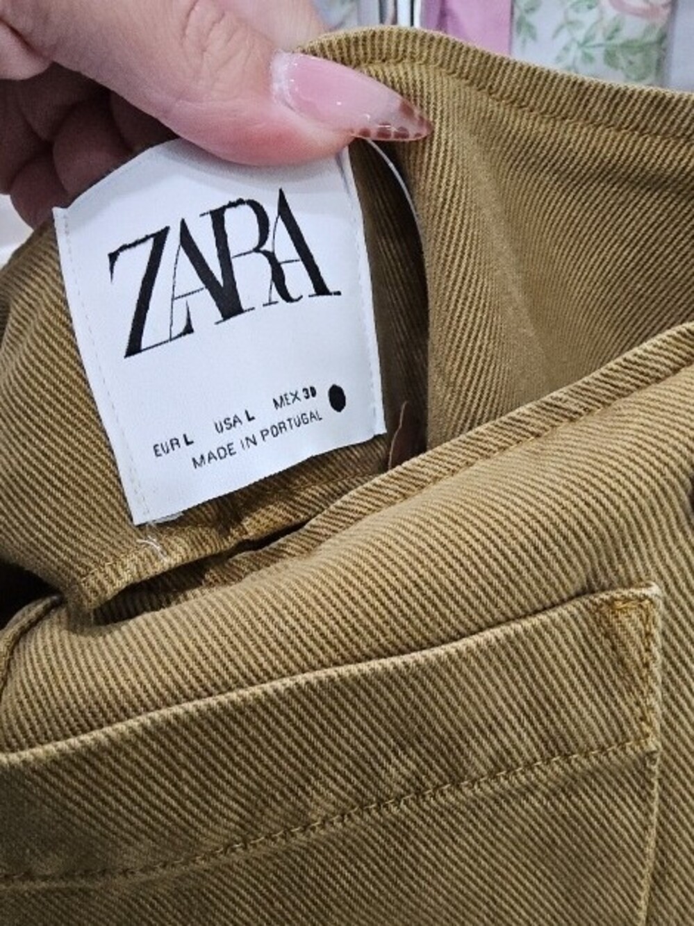 Zara Olive Brown Corduroy Women's Overalls - Picture 2 of 2